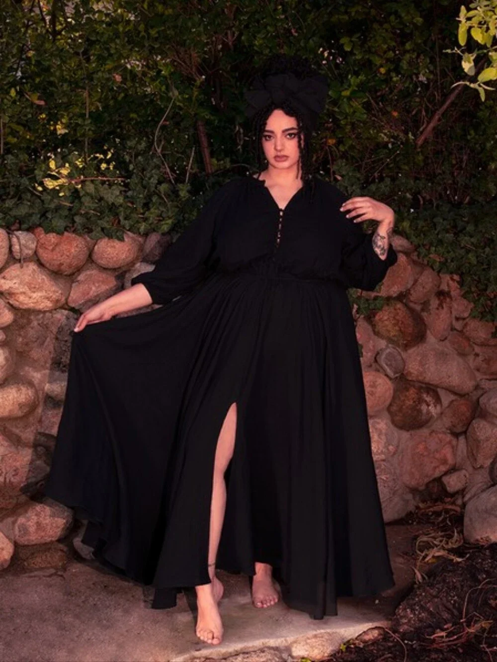 La Femme en Noir Coven Maxi Tunic Dress - Picture 9 of 16